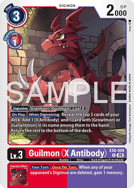 Guilmon [EX8-009] (X Antibody) [Advanced Booster Digimon Generation] - Destination Retro
