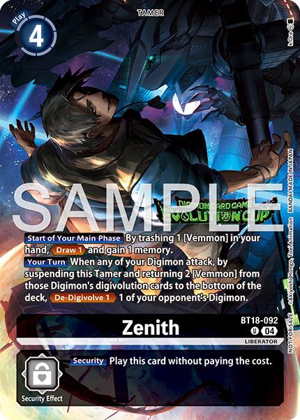 Zenith [BT18-092] (Evolution Cup 2026 Vol. 1 Winner) [Release Special Booster Ver.2.0] - Destination Retro