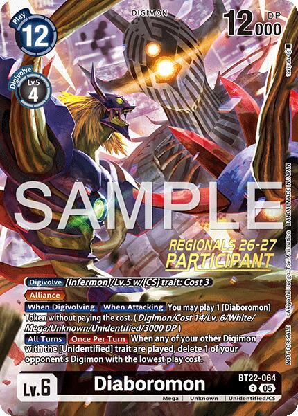 Diaboromon [BT22-064] (Regionals 26-27 Season 1 Participant) [Cyber Eden] - Destination Retro