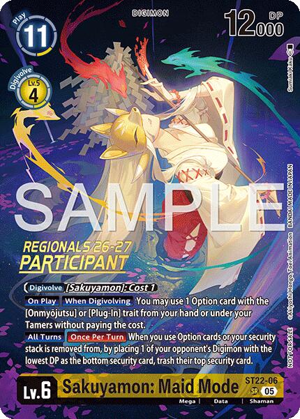 Sakuyamon: Maid Mode [ST22-06] (Regionals 26-27 Season 1 Participant) [Starter Deck: Amethyst Mandala Advanced Deck Set] - Destination Retro