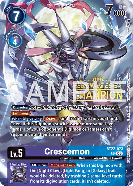 Crescemon [BT22-073] (Regionals 26-27 Season 1 Champion) [Cyber Eden] - Destination Retro