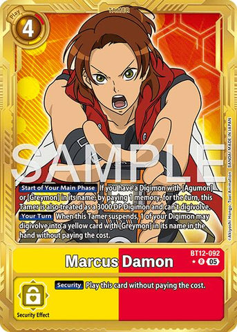 Marcus Damon [BT12-092] (Gold Border) [Advanced Booster Digimon Generation]