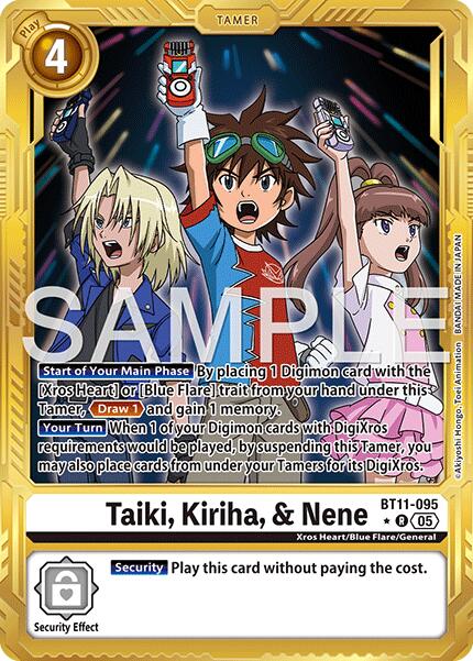 Taiki, Kiriha, & Nene [BT11-095] (Alternate Art) [Advanced Booster Digimon Generation] - Destination Retro