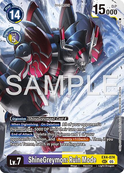 ShineGreymon: Ruin Mode [EX4-074] [Advanced Booster Digimon Generation] - Destination Retro