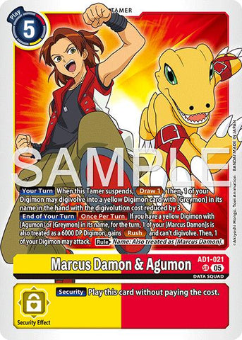 Marcus Damon & Agumon [AD1-021] [Advanced Booster Digimon Generation] - Destination Retro