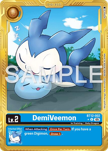 DemiVeemon [BT12-002] (Gold Border) [Advanced Booster Digimon Generation] - Destination Retro
