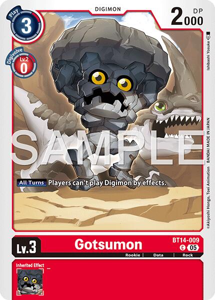 Gotsumon [BT14-009] (Foil Reprint) [Advanced Booster Digimon Generation] - Destination Retro