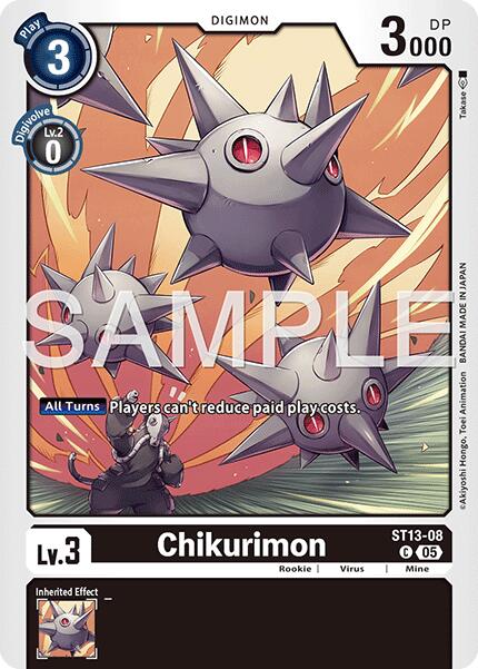 Chikurimon [ST13-08] (Foil Reprint) [Advanced Booster Digimon Generation] - Destination Retro