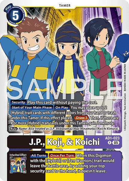 J.P., Koji, & Koichi [AD1-023] [Advanced Booster Digimon Generation] - Destination Retro