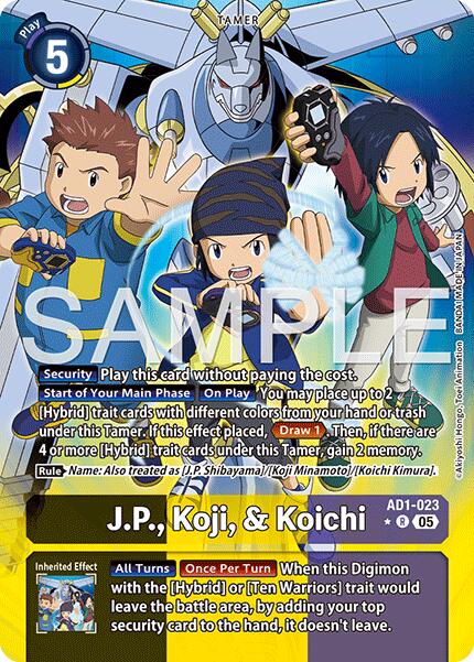 J.P., Koji, & Koichi [AD1-023] (Alternate Art) [Advanced Booster Digimon Generation] - Destination Retro