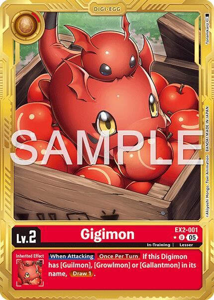 Gigimon [EX2-001] (Gold Border) [Advanced Booster Digimon Generation] - Destination Retro