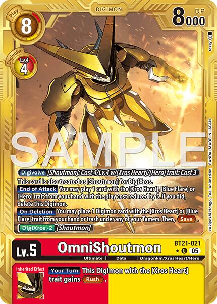 OmniShoutmon [BT21-021] (Gold Border) [Advanced Booster Digimon Generation] - Destination Retro