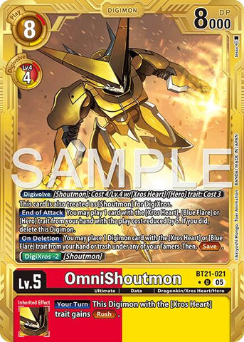 OmniShoutmon [BT21-021] (Gold Border) [Advanced Booster Digimon Generation] - Destination Retro