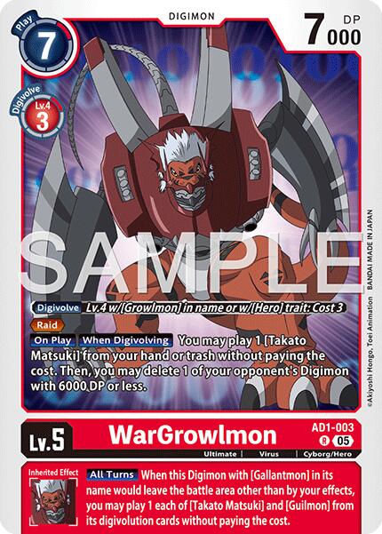 WarGrowlmon [AD1-003] [Advanced Booster Digimon Generation] - Destination Retro