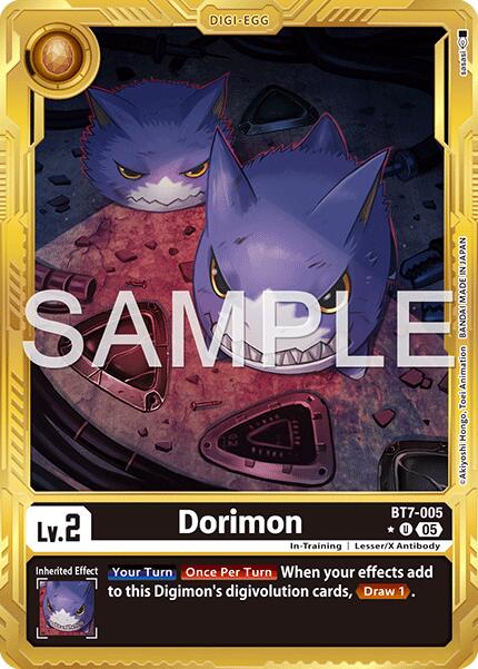 Dorimon [BT7-005] (Gold Border) [Advanced Booster Digimon Generation] - Destination Retro