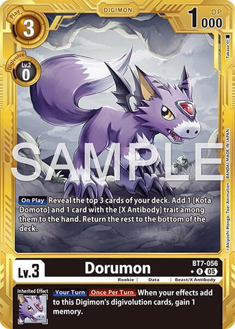 Dorumon [BT7-056] (Gold Border) [Advanced Booster Digimon Generation] - Destination Retro