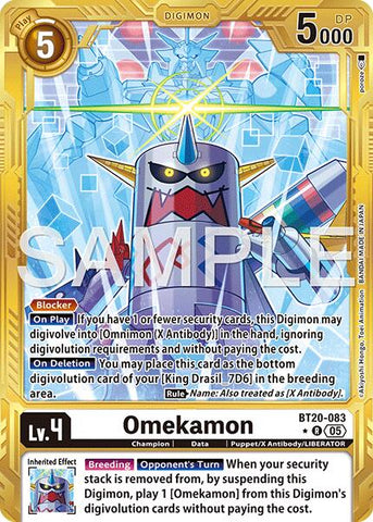 Omekamon [BT20-083] (Gold Border) [Advanced Booster Digimon Generation] - Destination Retro