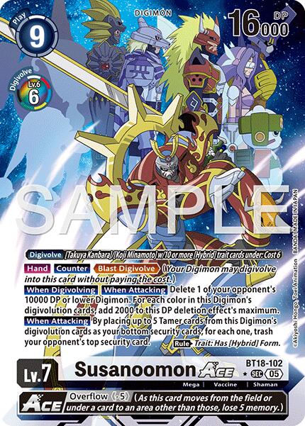 Susanoomon ACE [BT18-102] (Alternate Art) [Advanced Booster Digimon Generation] - Destination Retro