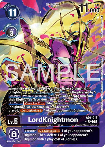 LordKnightmon [AD1-018] (Alternate Art) [Advanced Booster Digimon Generation] - Destination Retro