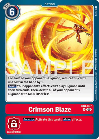 Crimson Blaze [BT8-097] [Advanced Booster Digimon Generation] - Destination Retro