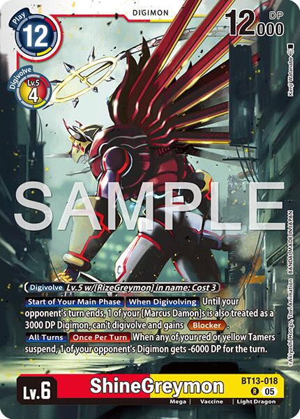 ShineGreymon [BT13-018] - BT13-018 [Advanced Booster Digimon Generation] - Destination Retro