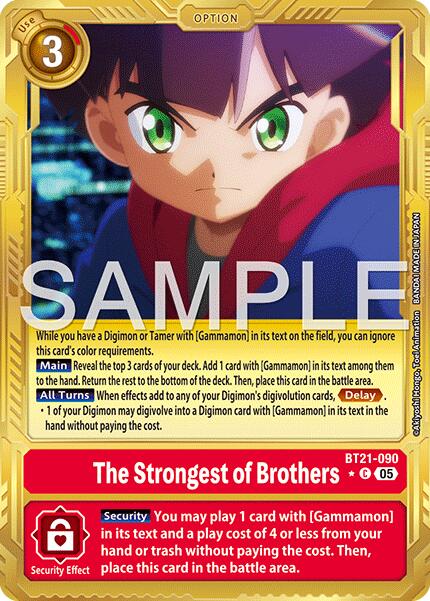 The Strongest of Brothers [BT21-090] (Gold Border) [Advanced Booster Digimon Generation] - Destination Retro