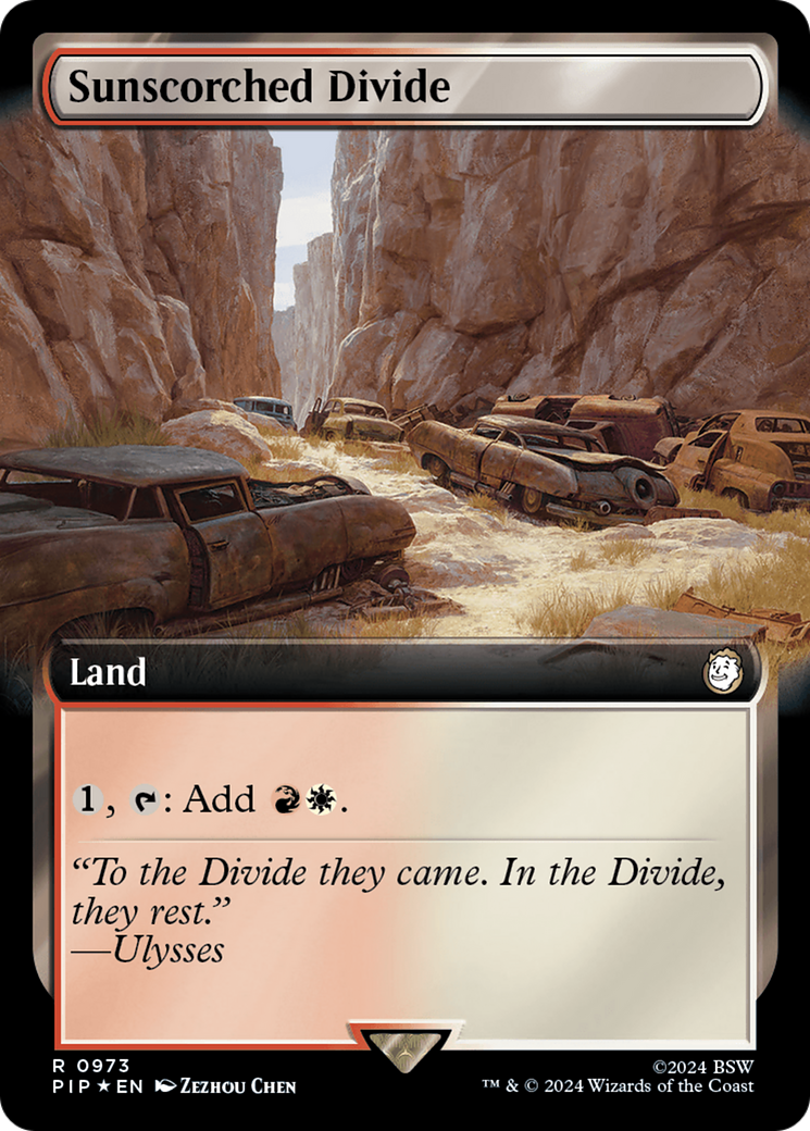 Sunscorched Divide (Extended Art) (Surge Foil) [Fallout] - Destination Retro