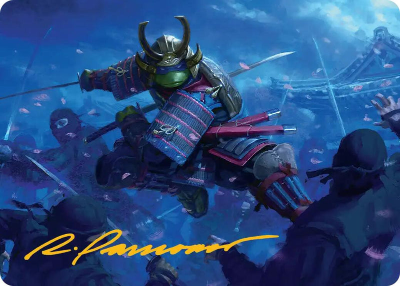 Leonardo, Sewer Samurai Art Card (1/54) (Gold-Stamped Signature) [Teenage Mutant Ninja Turtles Art Series] - Destination Retro