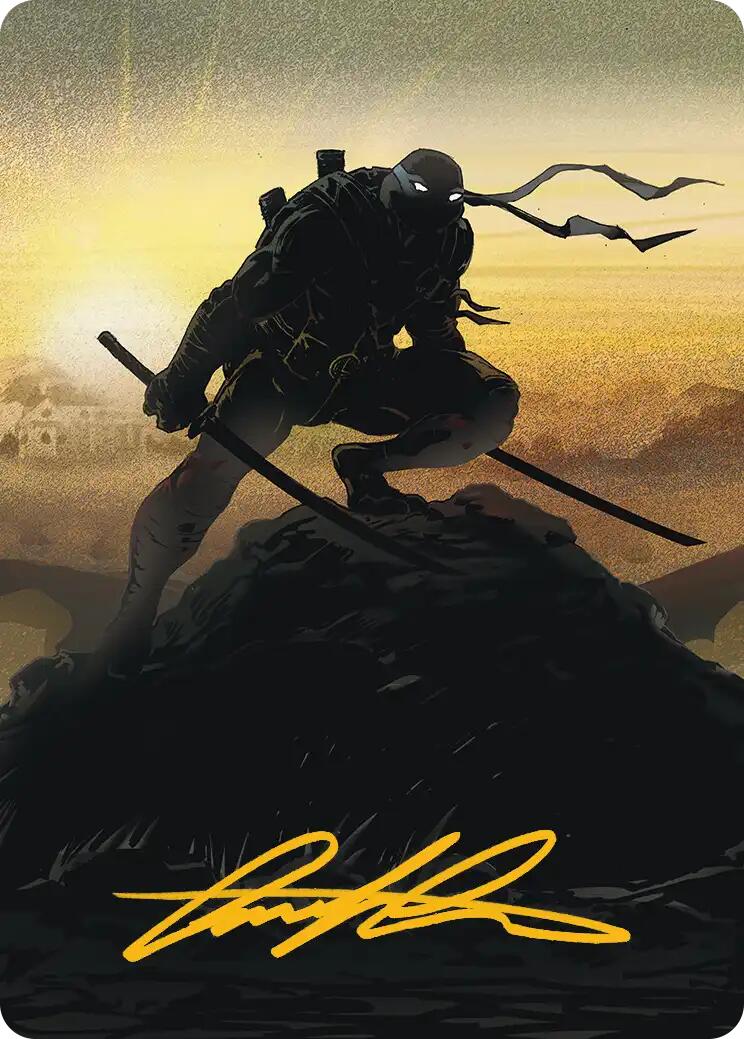 Leonardo, Sewer Samurai Art Card (20/54) (Gold-Stamped Signature) [Teenage Mutant Ninja Turtles Art Series] - Destination Retro