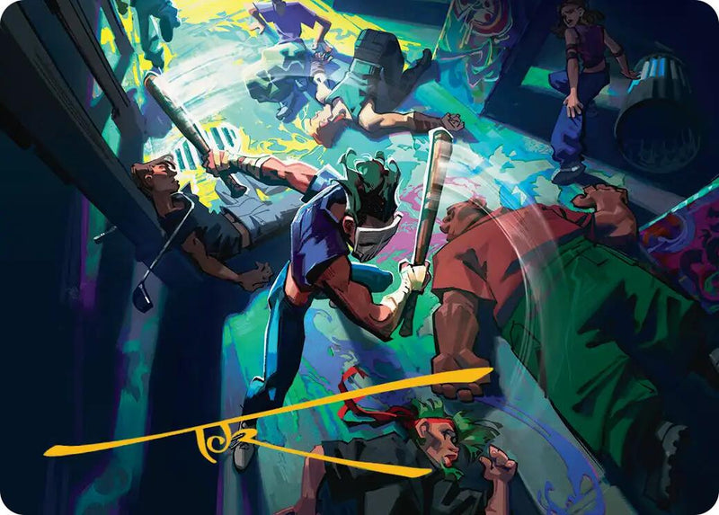 Pain 101 Art Card (Gold-Stamped Signature) [Teenage Mutant Ninja Turtles Art Series] - Destination Retro