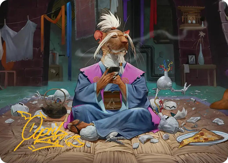 Splinter, Hamato Yoshi Art Card (Gold-Stamped Signature) [Teenage Mutant Ninja Turtles Art Series] - Destination Retro