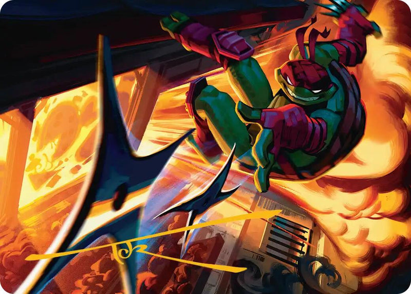 Storm of Steel Art Card (Gold-Stamped Signature) [Teenage Mutant Ninja Turtles Art Series] - Destination Retro