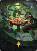Food Chain Art Card (Gold-Stamped) [Teenage Mutant Ninja Turtles Art Series] - Destination Retro