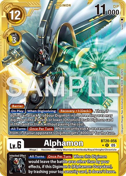 Alphamon [BT20-056] (Gold Border) [Advanced Booster Digimon Generation] - Destination Retro