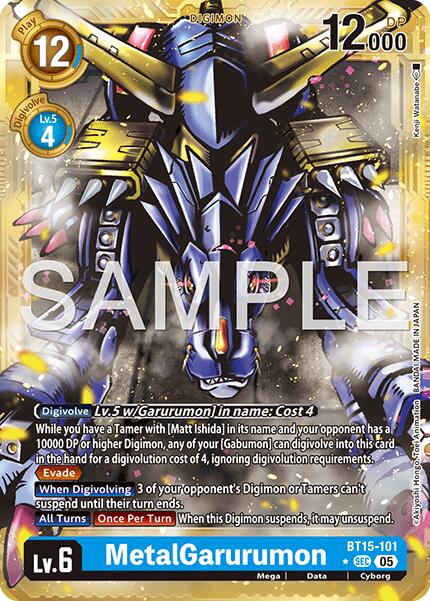 MetalGarurumon [BT15-101] (Gold Border) [Advanced Booster Digimon Generation] - Destination Retro