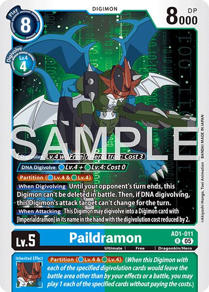 Paildramon [AD1-011] [Advanced Booster Digimon Generation] - Destination Retro