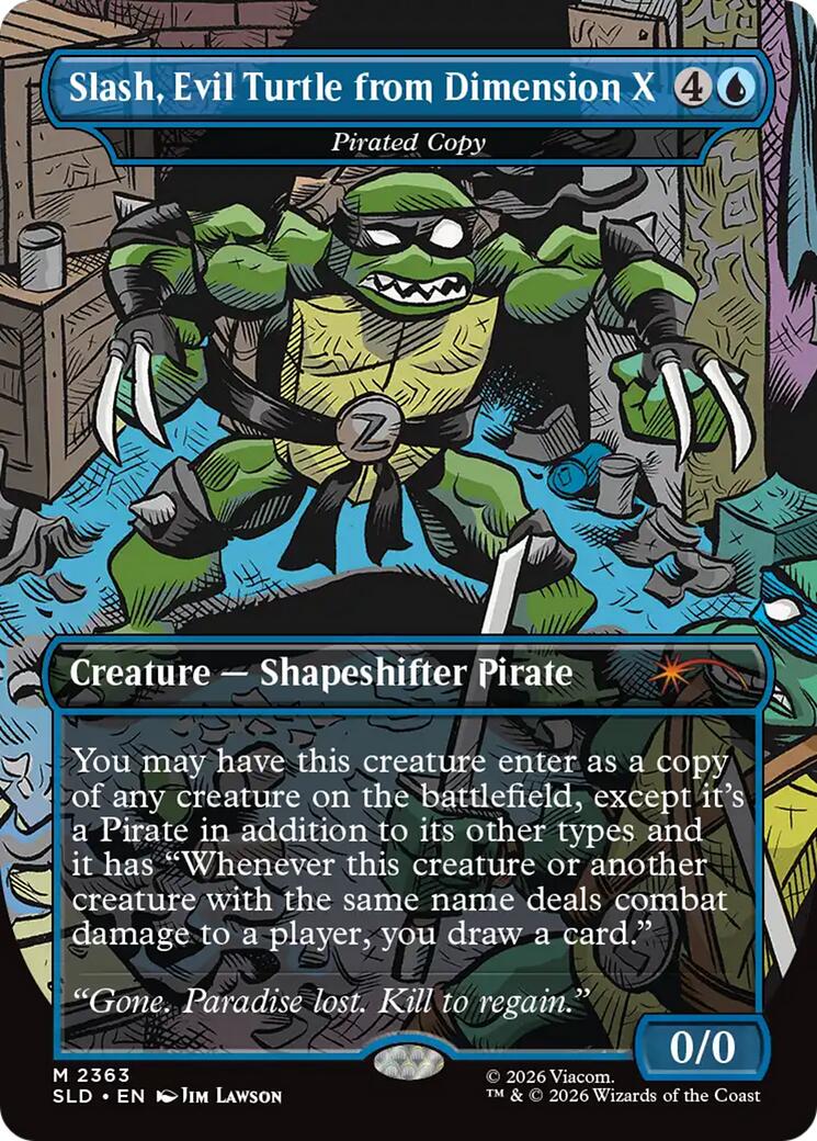Slash, Evil Turtle from Dimension X - Pirated Copy [Secret Lair Drop Series] - Destination Retro