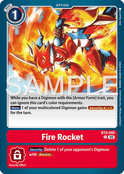 Fire Rocket [BT8-095] (Foil Reprint) [Advanced Booster Digimon Generation] - Destination Retro