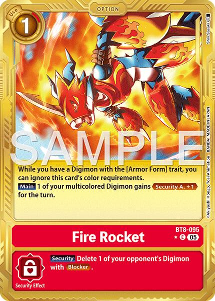 Fire Rocket [BT8-095] (Gold Border) [Advanced Booster Digimon Generation] - Destination Retro