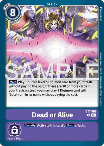 Dead or Alive [BT7-109] (Reprint) [Advanced Booster Digimon Generation] - Destination Retro