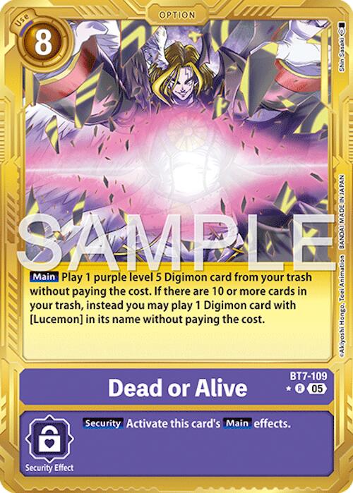 Dead or Alive [BT7-109] (Gold Border) [Advanced Booster Digimon Generation] - Destination Retro