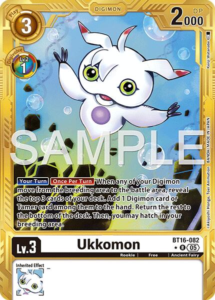Ukkomon [BT16-082] (Gold Border) [Advanced Booster Digimon Generation] - Destination Retro