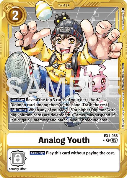 Analog Youth [EX1-066] (Gold Border) [Advanced Booster Digimon Generation] - Destination Retro