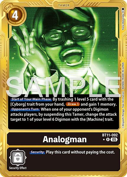 Analogman [BT11-092] (Gold Border) [Advanced Booster Digimon Generation] - Destination Retro