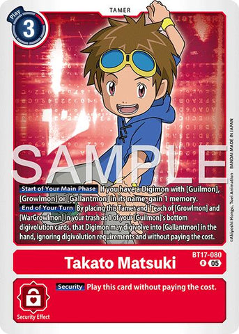 Takato Matsuki [BT17-080] (Reprint) [Advanced Booster Digimon Generation] - Destination Retro