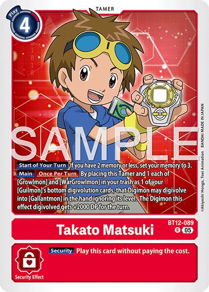 Takato Matsuki [BT12-089] (Reprint) [Advanced Booster Digimon Generation] - Destination Retro