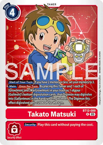 Takato Matsuki [BT12-089] (Reprint) [Advanced Booster Digimon Generation] - Destination Retro