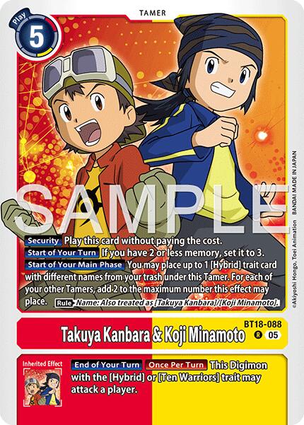 Takuya Kanbara & Koji Minamoto [BT18-088] (Reprint) [Advanced Booster Digimon Generation] - Destination Retro