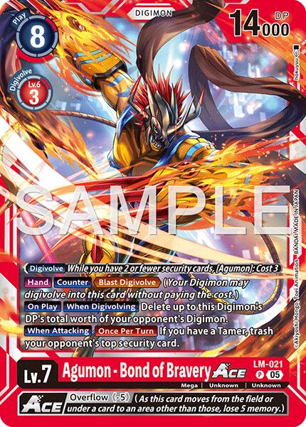 Agumon [LM-021] - Bond of Bravery ACE (Reprint) [Advanced Booster Digimon Generation] - Destination Retro