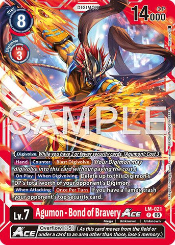 Agumon [LM-021] - Bond of Bravery ACE (Reprint) [Advanced Booster Digimon Generation] - Destination Retro